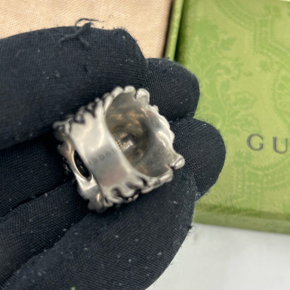 Gucci Lionhead motif ring in silver made in Italy size 8.5 - Picture 6 of 7
